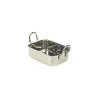 Stainless steel rectangular mini casserole 13X10X4.3 cm