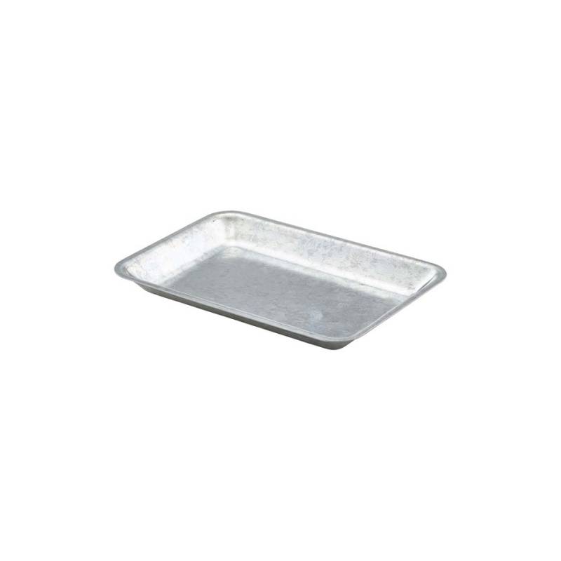 Vassoio rettangolare in acciaio inox galvanizzato cm 20x14