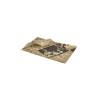 Hojas de comida con decoración de papel de periódico marrón cm 35x25