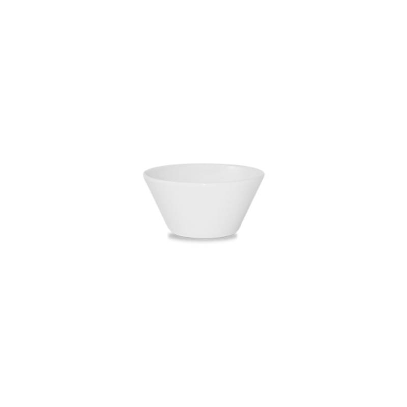 Coppetta Zest conica in ceramica vetrificata bianca cm 11,6