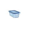 Light blue plastic 1/3 container with lid height 10 cm