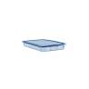 Contenitore 1/1 in plastica azzurra con coperchio altezza cm 6,5