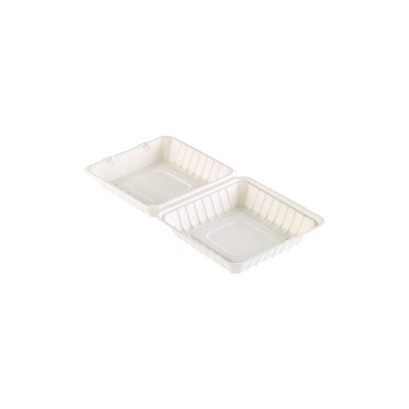 Duni take-out container with white pulp lid cm 23.6x23.1
