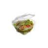 Disposable PET salad bowl with transparent lid 25.36 oz.
