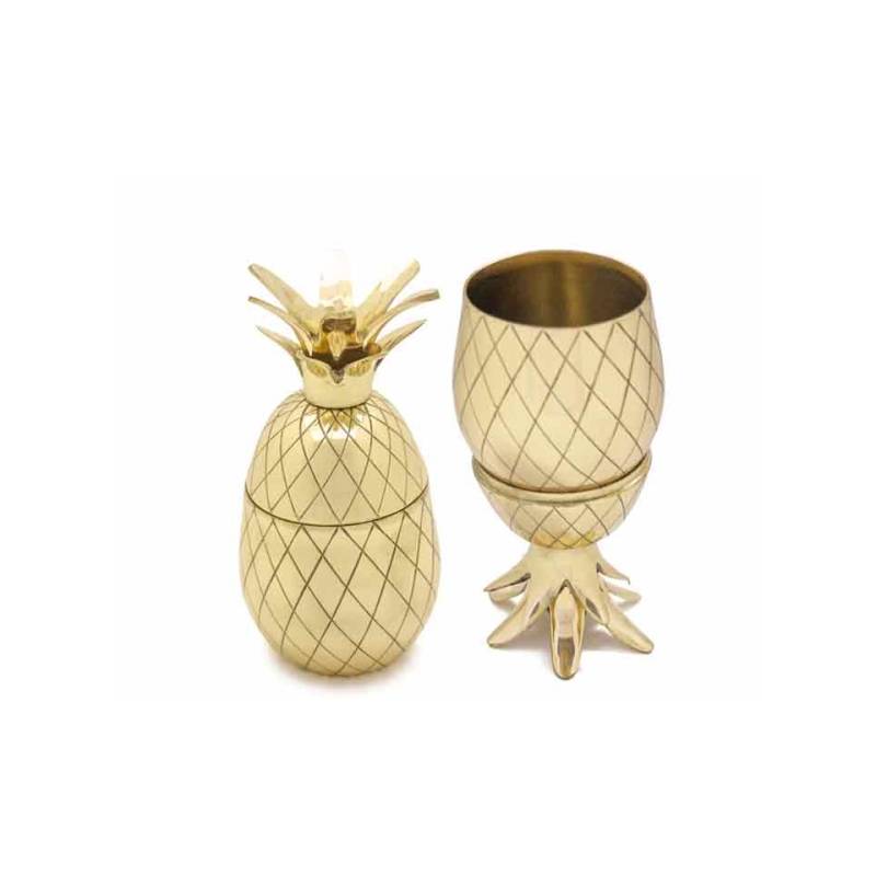 Ananas Pineapple in ottone dorato cl 27