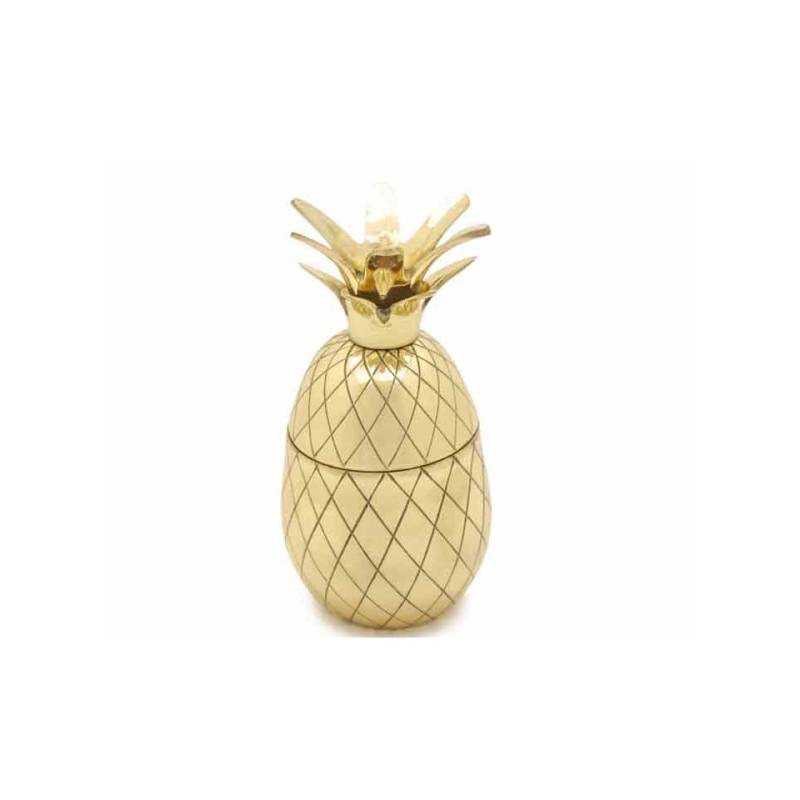 Ananas Pineapple in ottone dorato cl 53