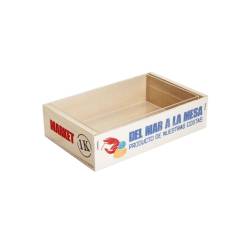 100% Chef wooden seafood box cm 21x13