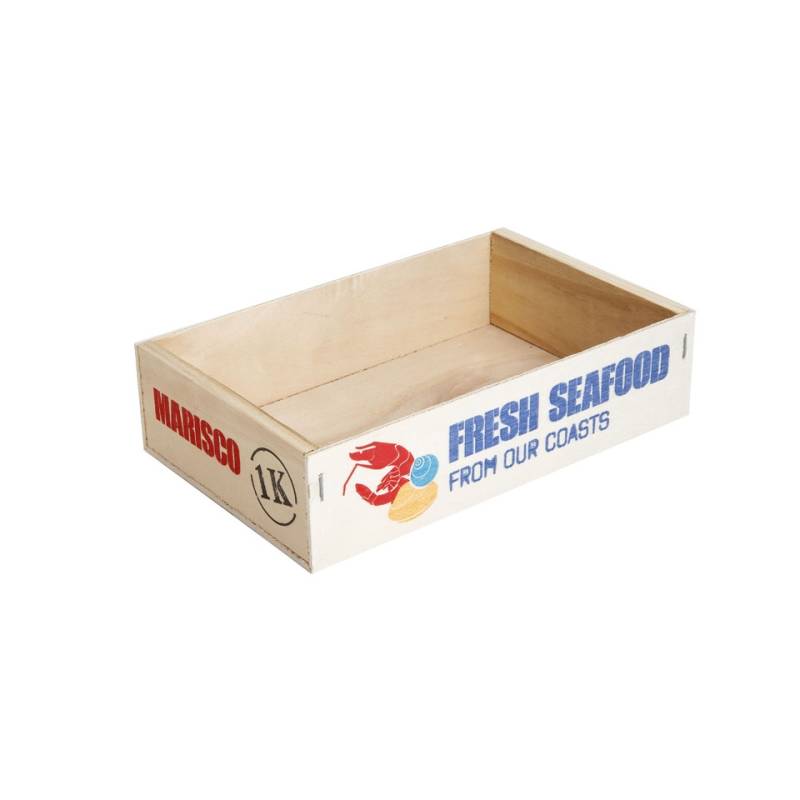 100% Chef wooden seafood box cm 21x13