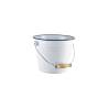 White enamel ice bucket with blue line lt 5