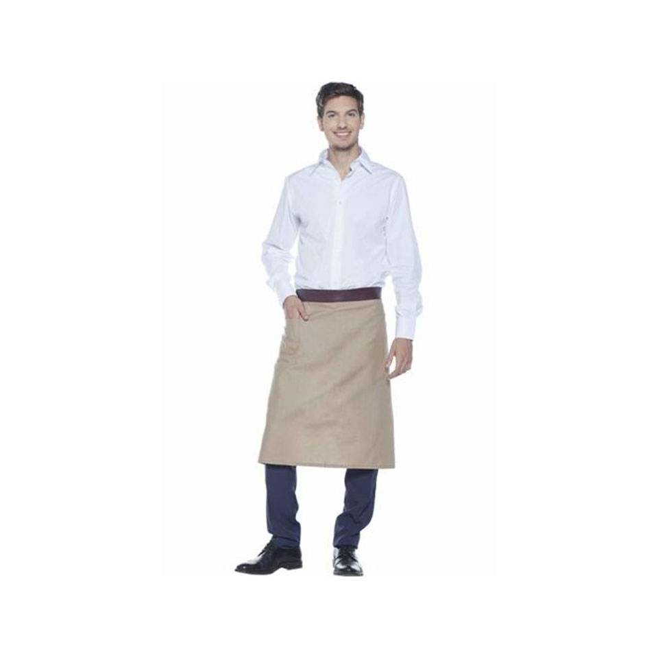 Long cotton and polyester natural coloured waist apron 29.52x35.43 inch