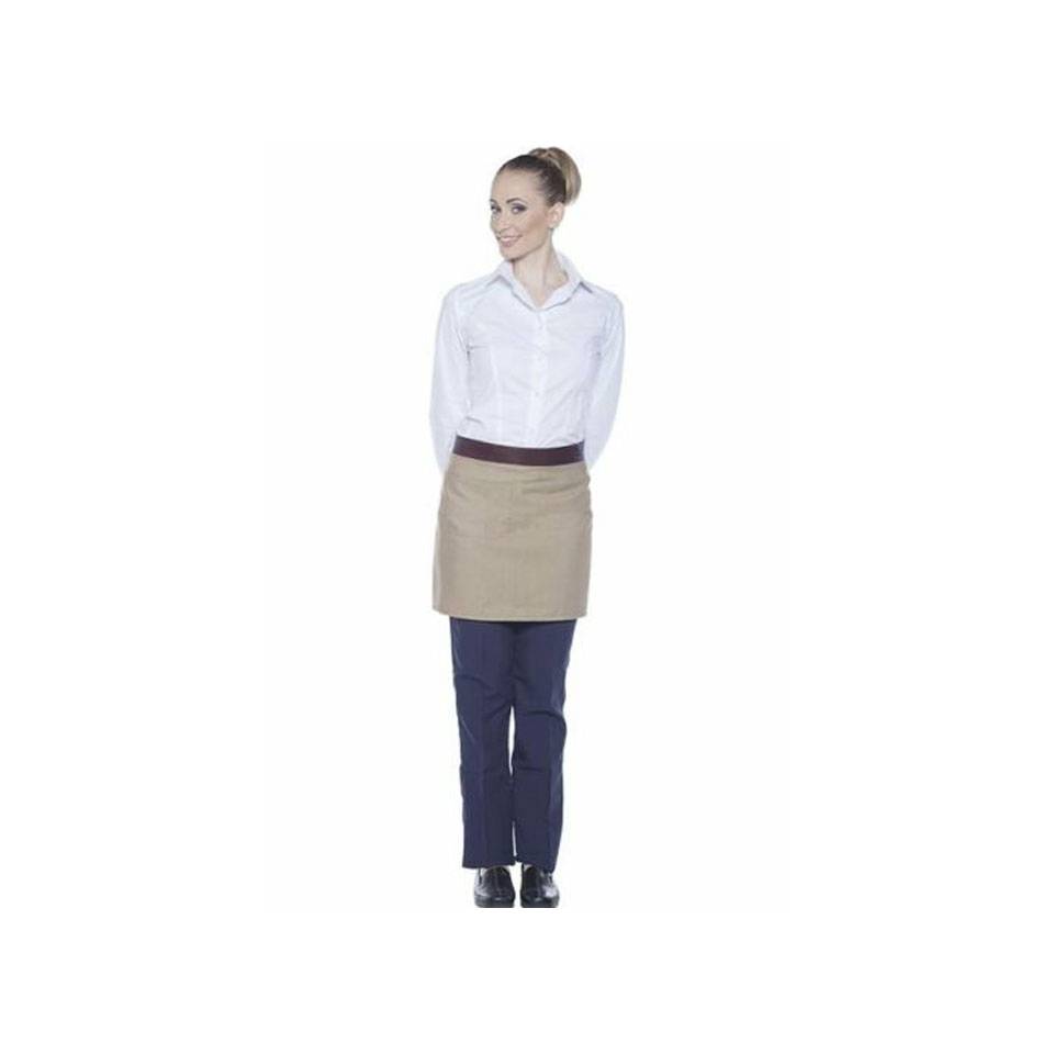 Short cotton and polyester natural coloured waist apron 29.52x17.71 inch