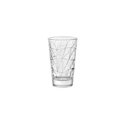 Bicchiere Dolomiti bibita Vidivi in vetro lavorato cl 42