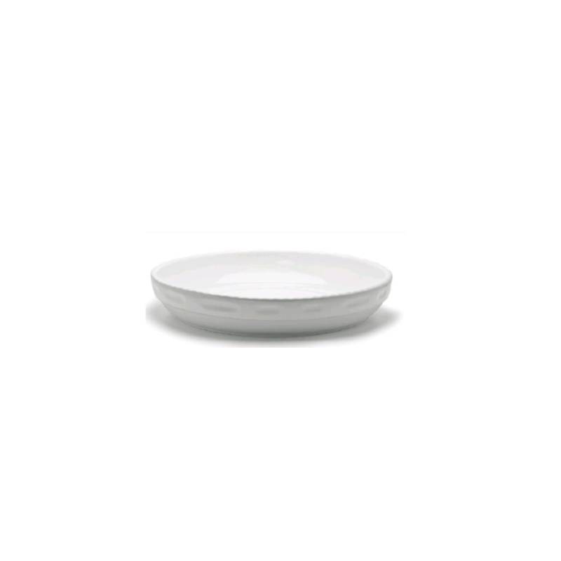 Cordonata Round Stackable white porcelain dish 32x6.5 cm