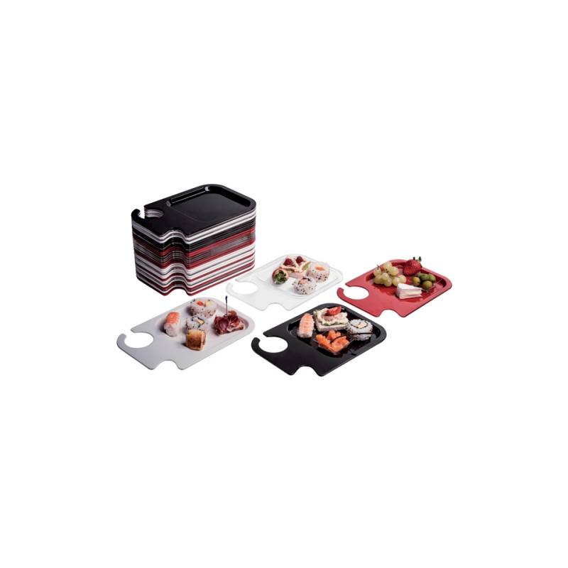 Bandeja de policarbonato negro Prestige In Pè 25x17 cm