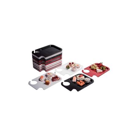 Prestige In Pè black polycarbonate tray 25x17 cm