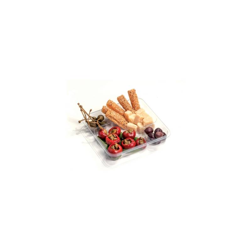 Tray 4 compartments Fantasychef In Pè in pet cm 15x15