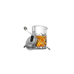 Kit con mixing glass Yarai in vetro, strainer e bar spoon
