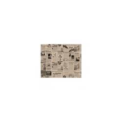 Fogli alimentari con decoro Time in carta marrone cm 28x34