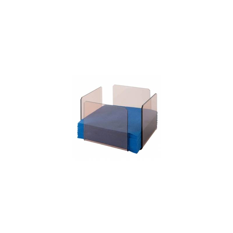 Smoke gray plastic napkin holder cm 11x11x10.8