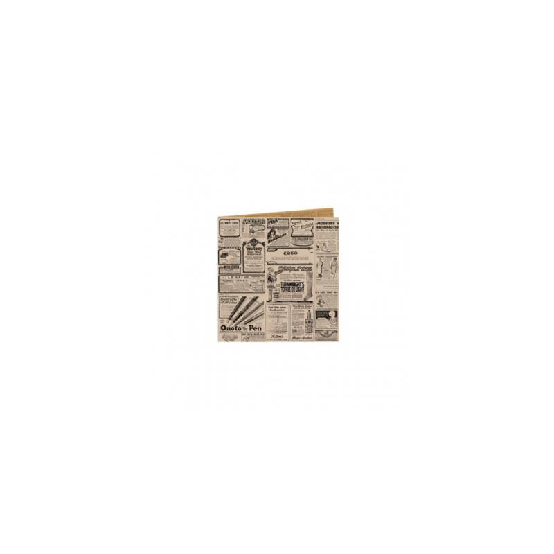 Sacchetti alimentari con decoro Time in carta marrone cm 16x16,5