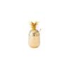 Ananas Hawaii goldenen Stahl Becher mit Strohhalm cl 57