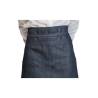 Grembiule Banconiere Jeans con tasche e spacco in cotone blu cm 90x95