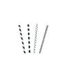 Various decor straws in black and white paper cm 20x0.6