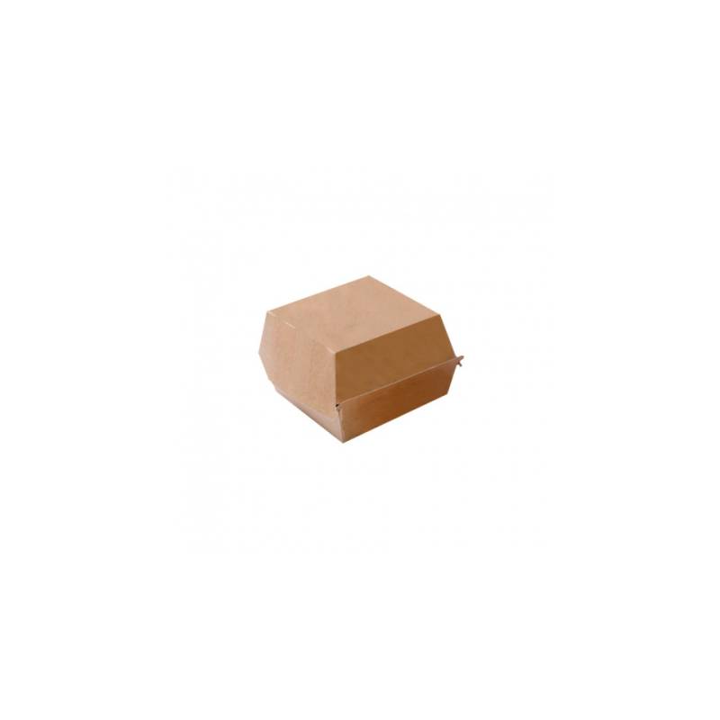 Brown cardboard hamburger container cm 14.4x13.6x9
