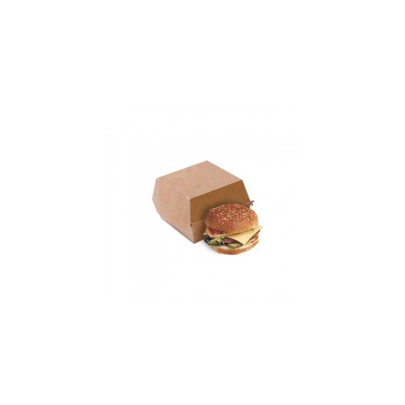 Contenitore per hamburger in cartone marrone cm 14x12,5x5