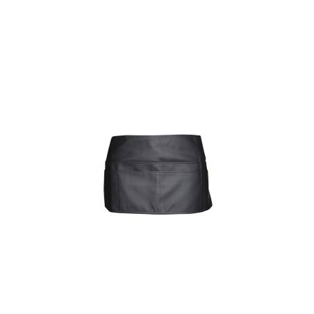 Schwarz Kunstleder Aloha Schürze 8 Taschen cm 68x30