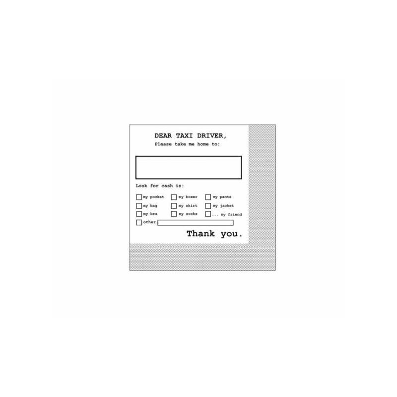 Cab Driver napkins in white paper cm 25x25