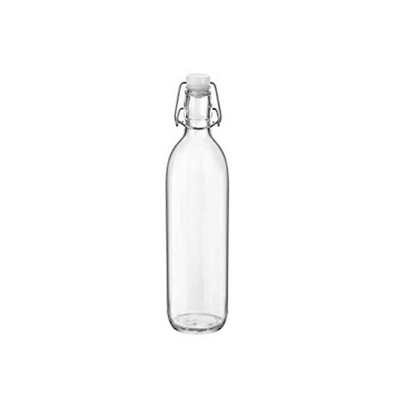 Bottiglia Emilia Bormioli Rocco con tappo ermetico in vetro lt 1