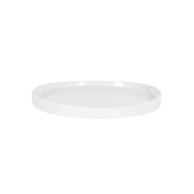 White porcelain round tray cm 25