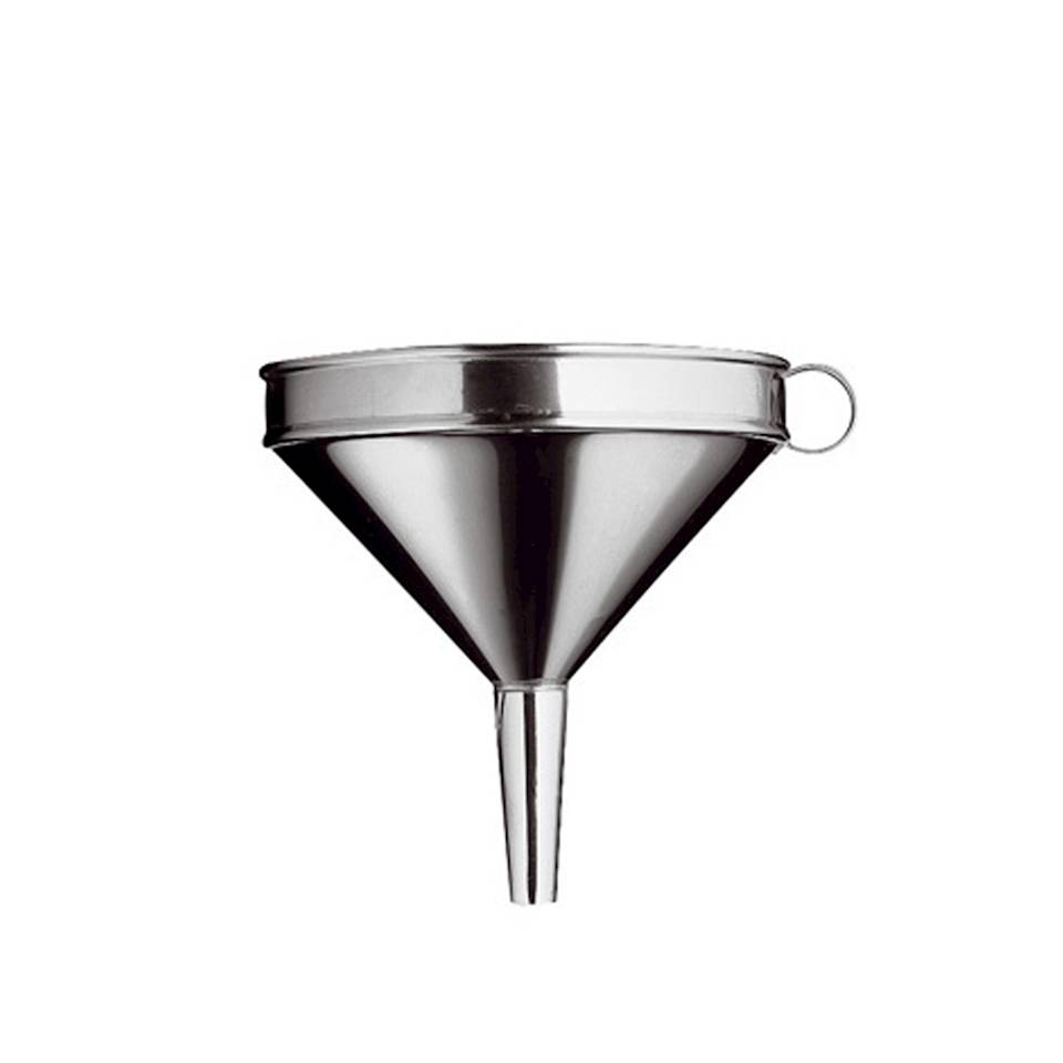 Large stainless steel funnel cm 24