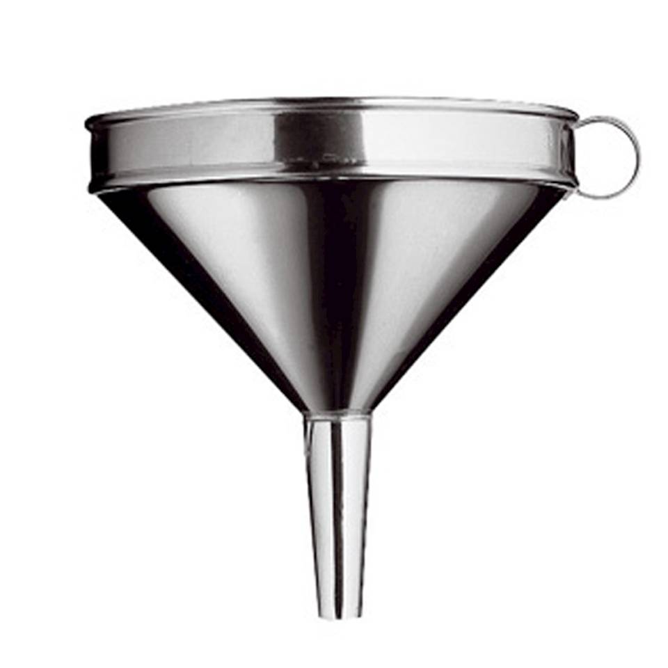 Large stainless steel funnel cm 40