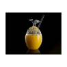 Bicchiere Mango 100% Chef con cannuccia in vetro borosilicato cl 50