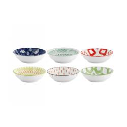 Round porcelain cup assorted decorations cm 9