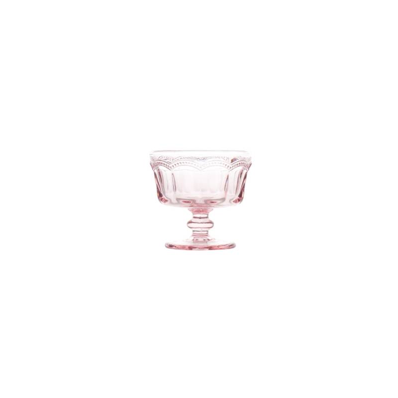 Coppa gelato Lace in vetro rosa cl 18,5