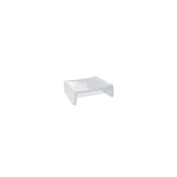 White porcelain Miniature square riser 7x7x2.5 cm