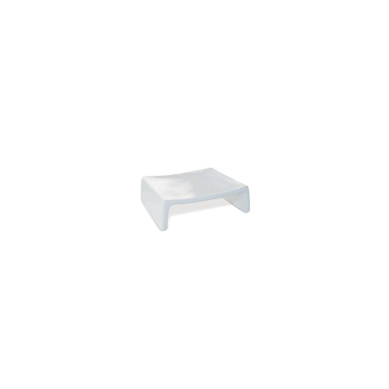 White porcelain Miniature square riser 7x7x2.5 cm