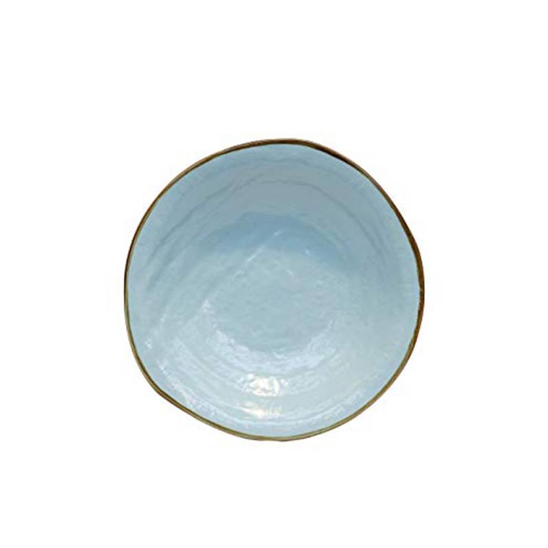 Mediterranean turquoise ceramic soup plate cm 24
