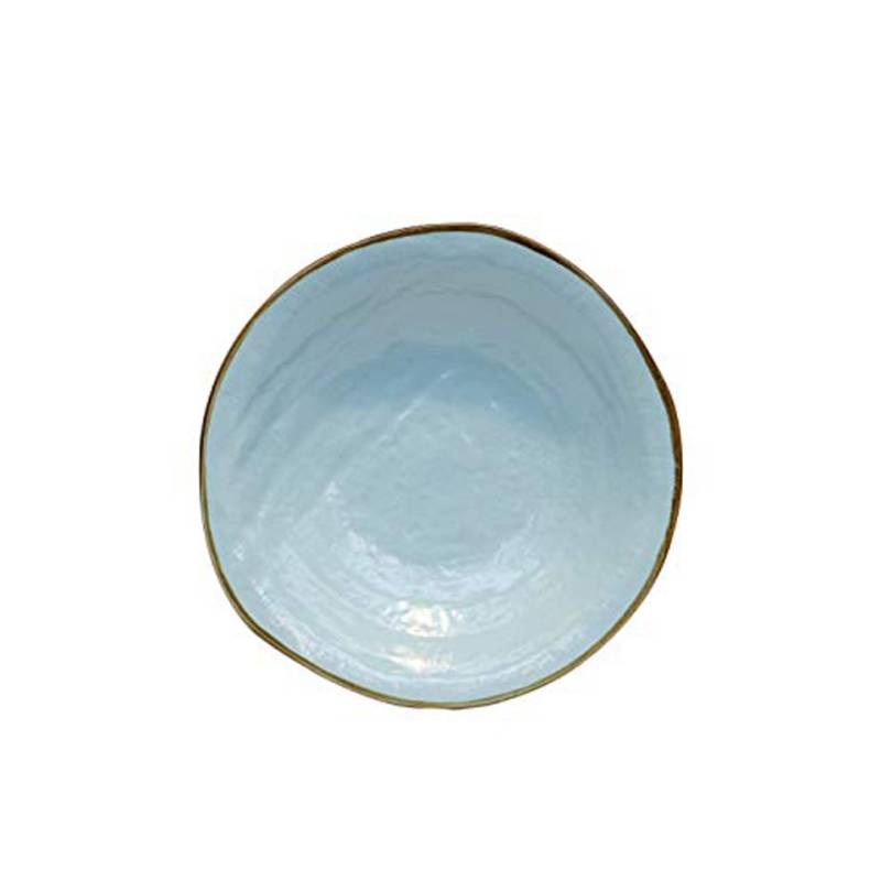 Mediterraneo Novità Home turquoise ceramic soup plate cm 24