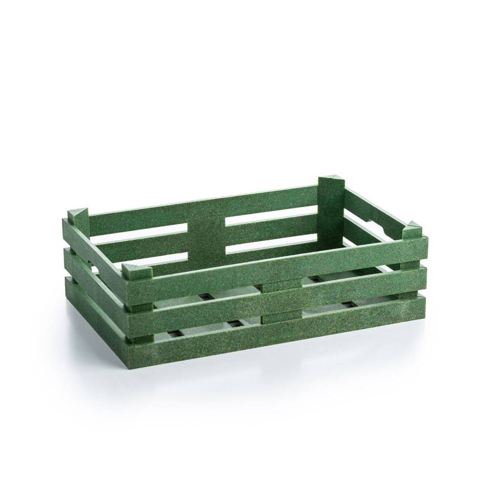 Green wood fiber and pp box 8.66x5.51x2.63 inch