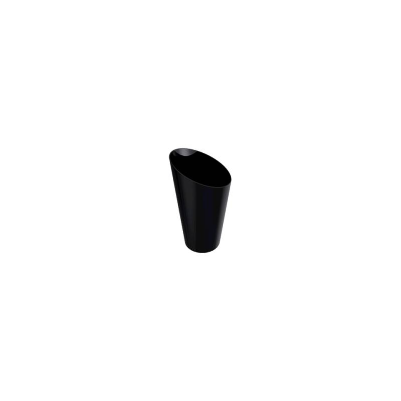 Gobelet en bambou jetable en plastique noir cl 7,5