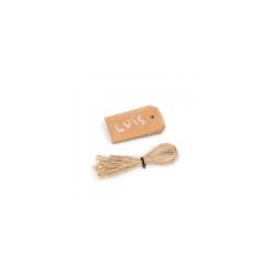 Brown paper chalkboard labels 7x3.9 cm