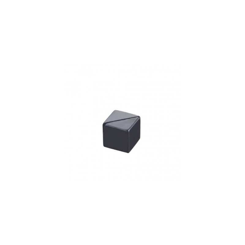 Black acrylic cube number holder 3x3 cm