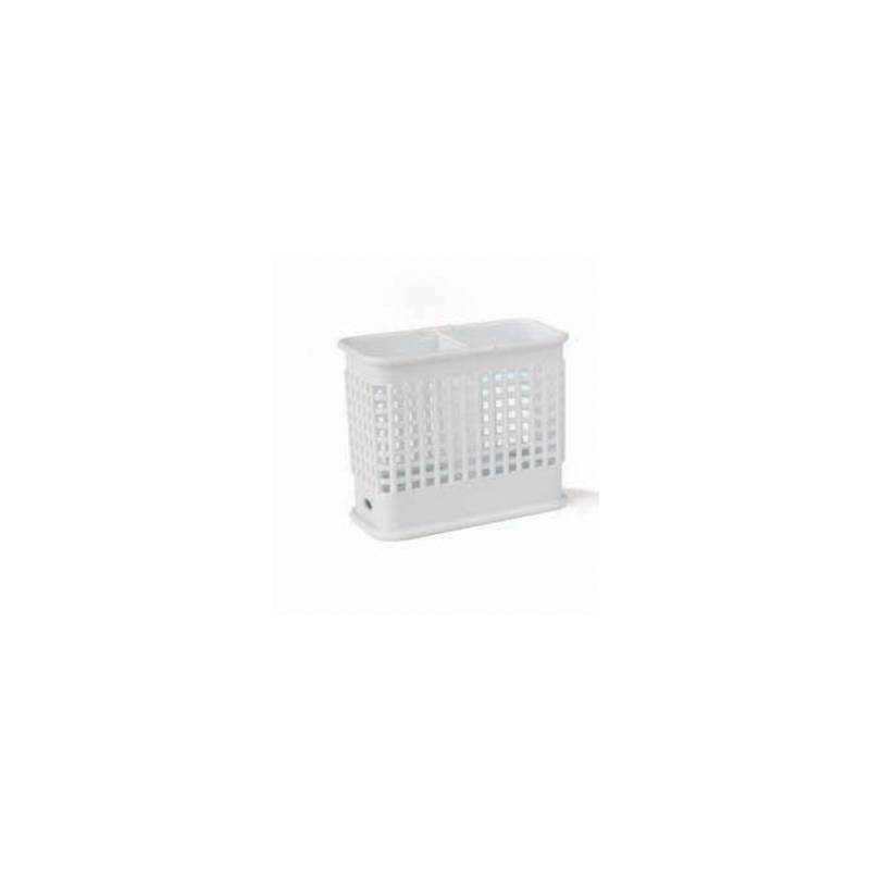 Araven rectangular cutlery drainer in white polypropylene