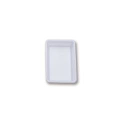 Araven rectangular tray in white polyethylene lt 2