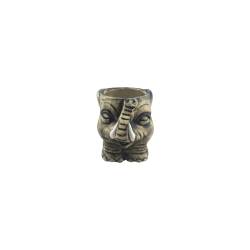 Grey ceramic Elephant tiki mug cl 35