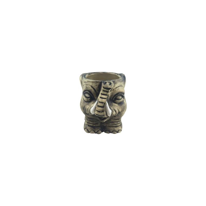 Taza de cerámica gris Elefante Tiki cl 35